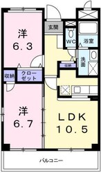 メゾン・ジエルメＭの物件間取画像